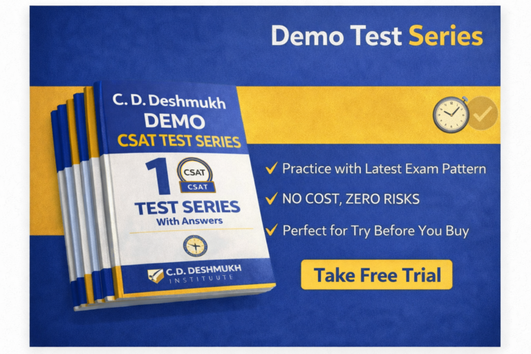 CSAT demo test series advertisement